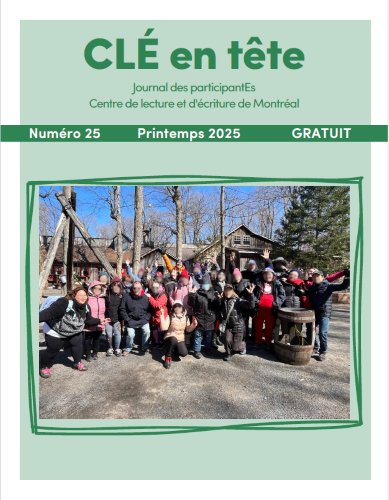 Page couverture du journal des participantes et participants du CLÉ du printemps 2025