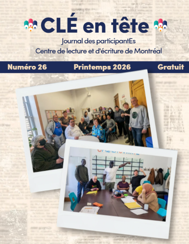 Page couverture du journal 2026 des participantes et participants du CLÉ Montréal