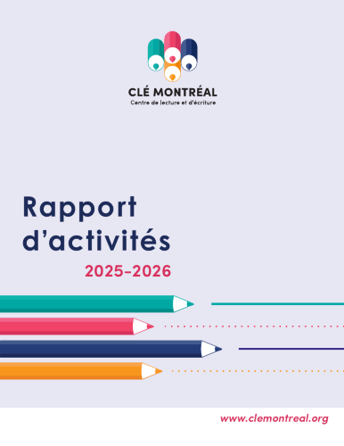 Image de la page couverture du rapport annuel d'activités 2025-2026